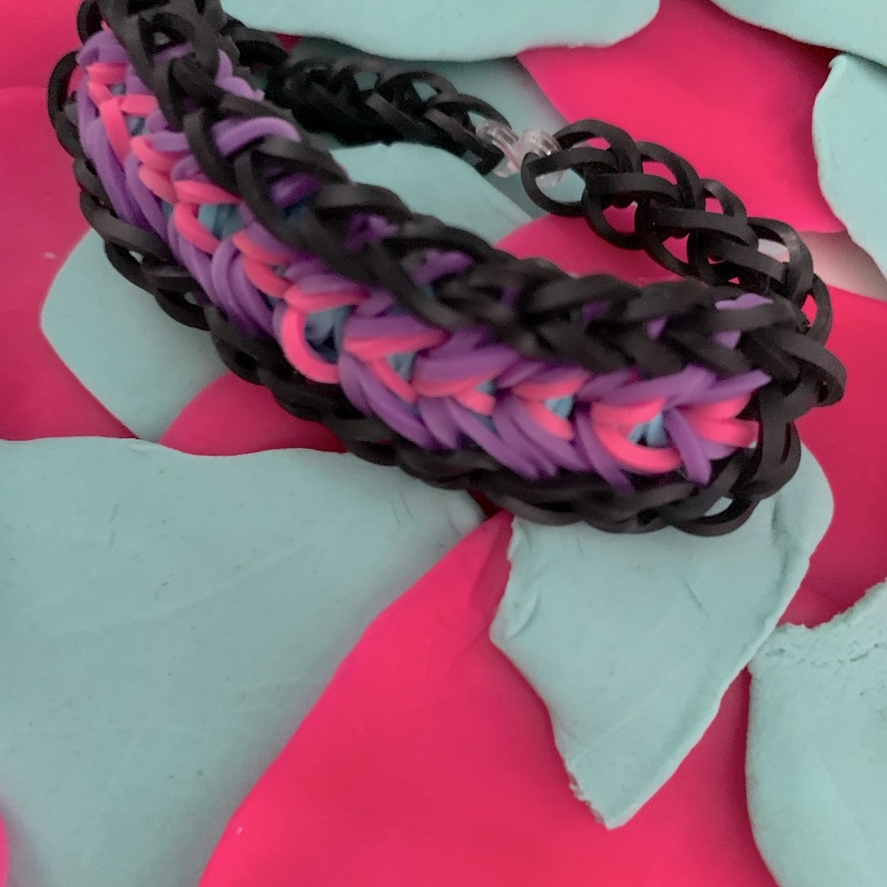 Purple waterfall homemade bracelet